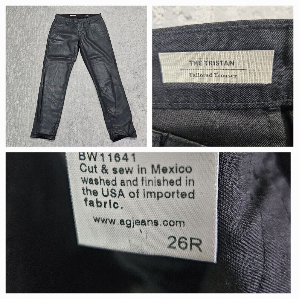 AG Adriano Goldschmied The Tristan Tailored Trouser Pants Women's Size 26R Black